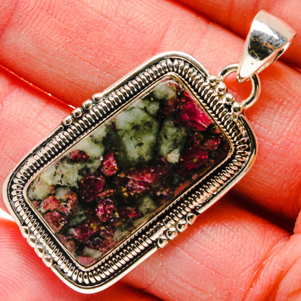 Russian Eudialyte Pendants handcrafted by Anasilvercos - PD18217