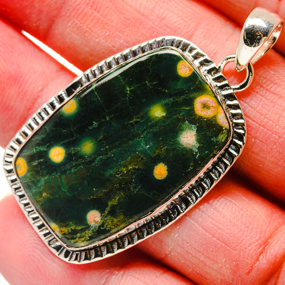 Ocean Jasper Pendants handcrafted by Anasilvercos - PD18219