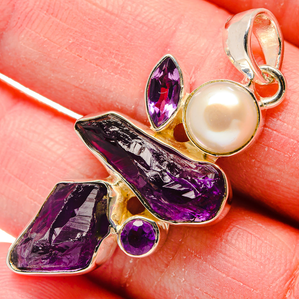 Amethyst Pendants handcrafted by Anasilvercos - PD18223