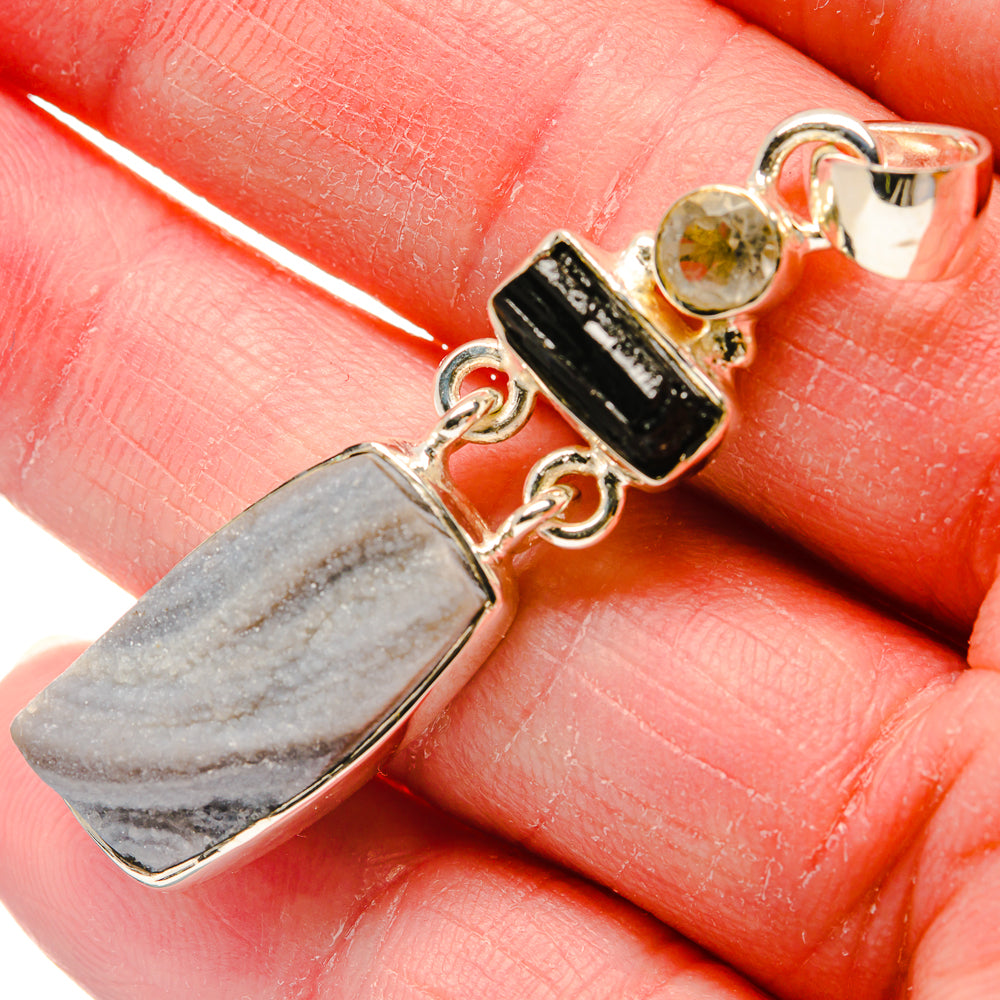 Desert Druzy Pendants handcrafted by Anasilvercos - PD18227