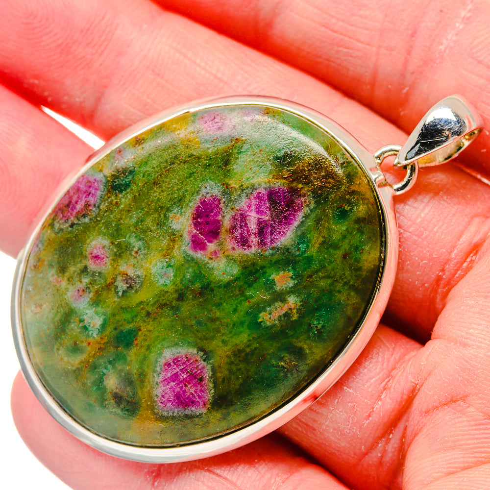 Ruby Fuchsite Pendants handcrafted by Anasilvercos - PD18234