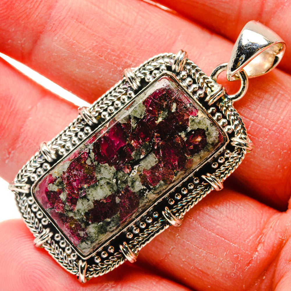 Russian Eudialyte Pendants handcrafted by Anasilvercos - PD18236