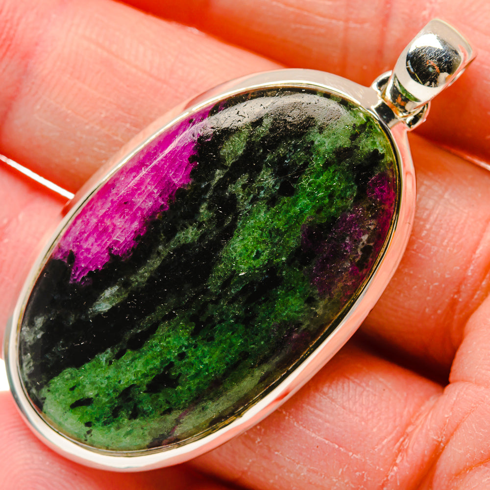 Ruby Zoisite Pendants handcrafted by Anasilvercos - PD18245