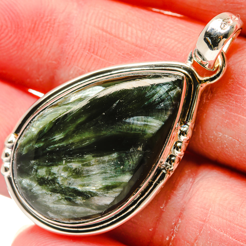 Seraphinite Pendants handcrafted by Anasilvercos - PD18251