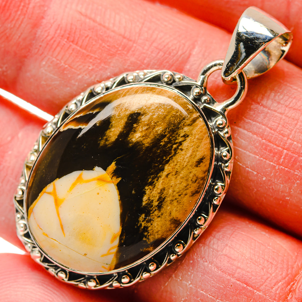 Peanut Wood Jasper Pendants handcrafted by Anasilvercos - PD18259