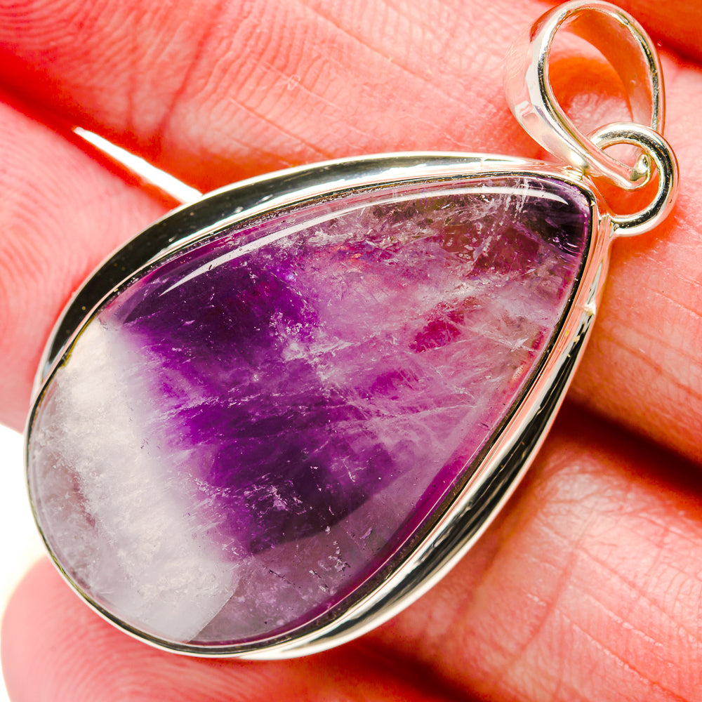 Chevron Amethyst Pendants handcrafted by Anasilvercos - PD18267