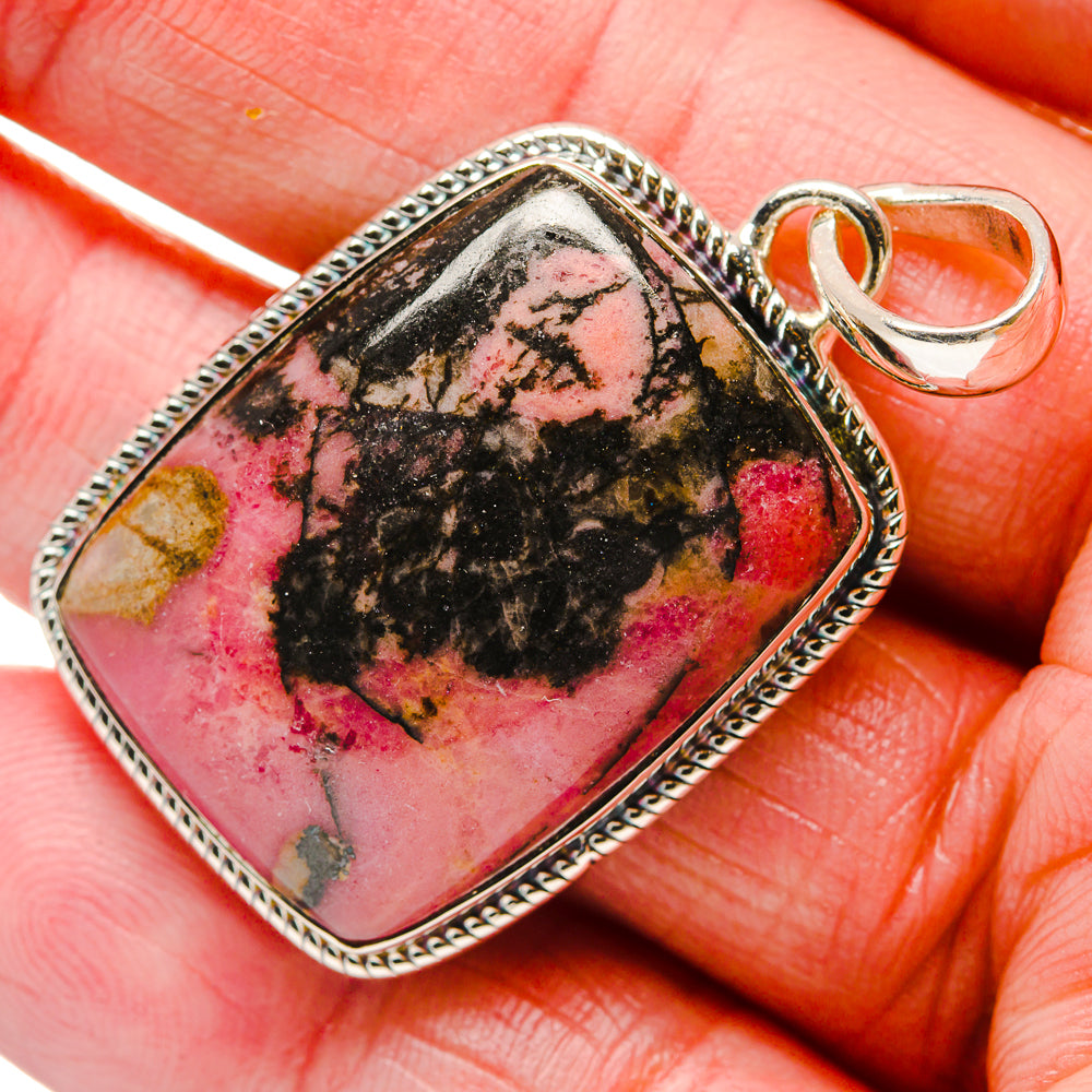 Rhodonite Pendants handcrafted by Anasilvercos - PD18277