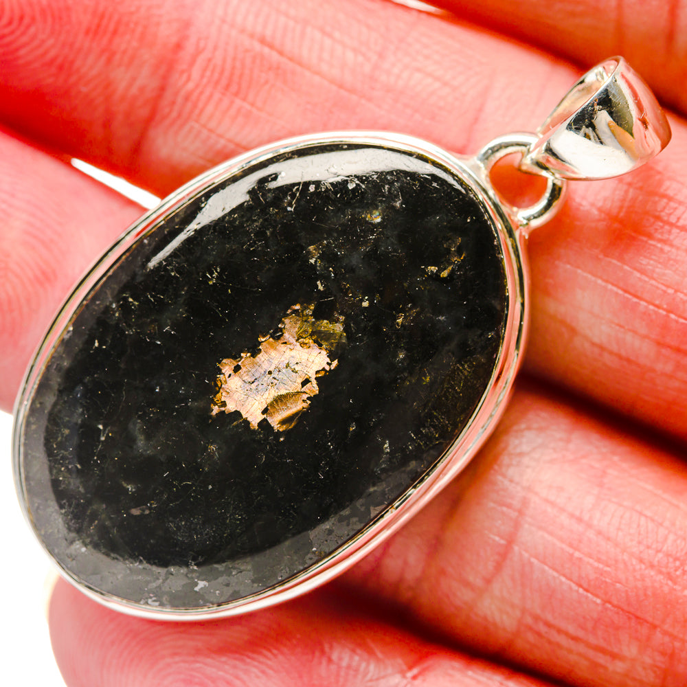 Black Agate Pendants handcrafted by Anasilvercos - PD18278