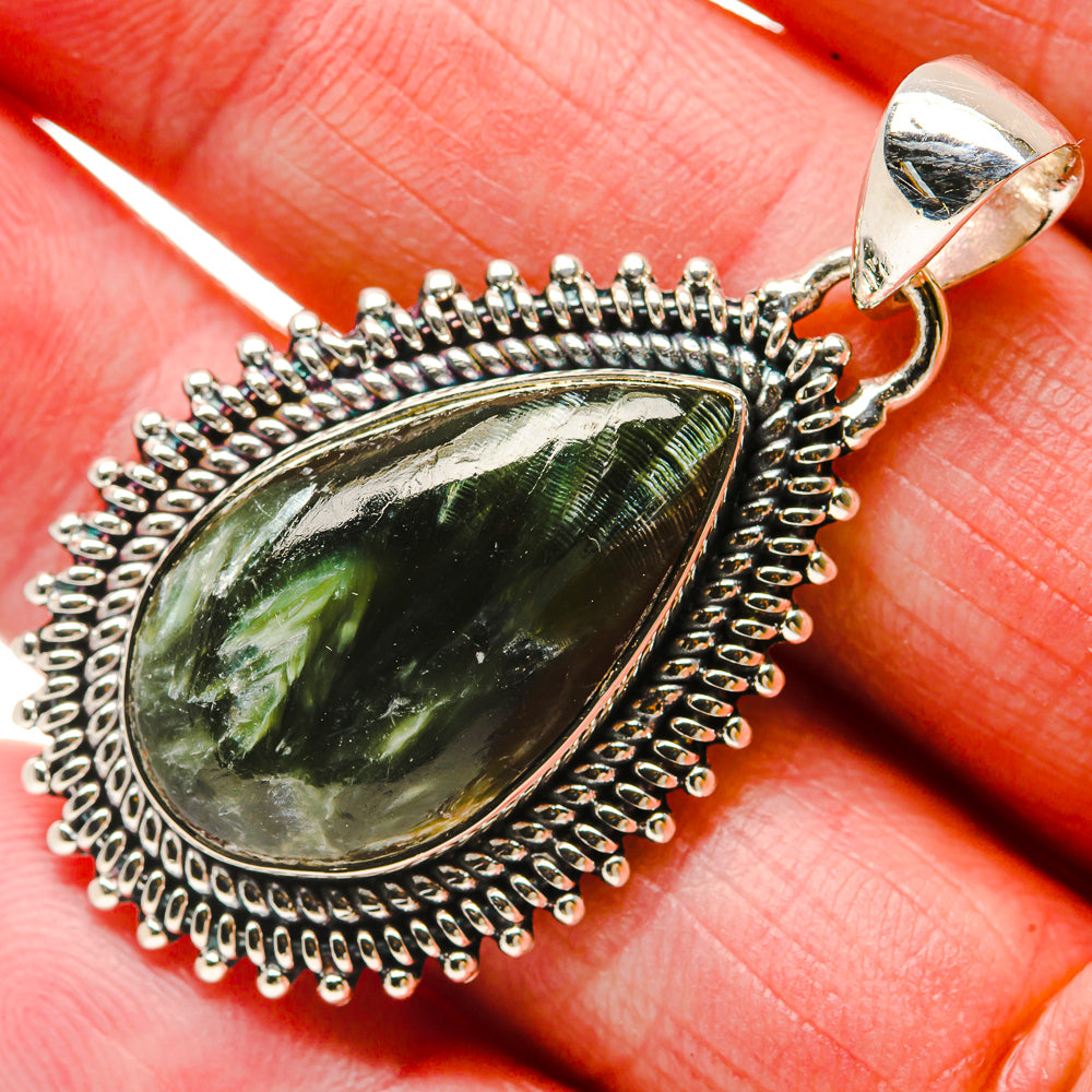 Seraphinite Pendants handcrafted by Anasilvercos - PD18291