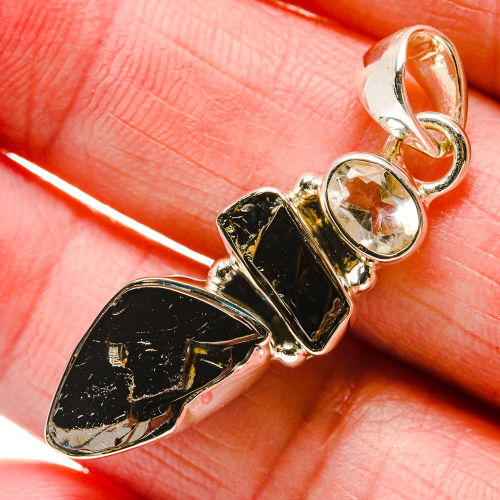 Shungite, White Quartz Pendants handcrafted by Anasilvercos - PD18310