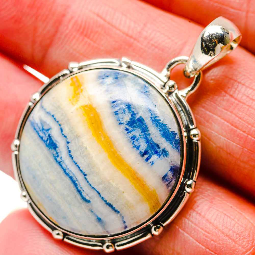 Blue Scheelite Pendants handcrafted by Anasilvercos - PD18330