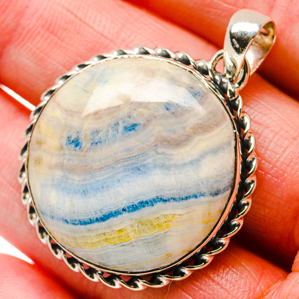 Blue Scheelite Pendants handcrafted by Anasilvercos - PD18341