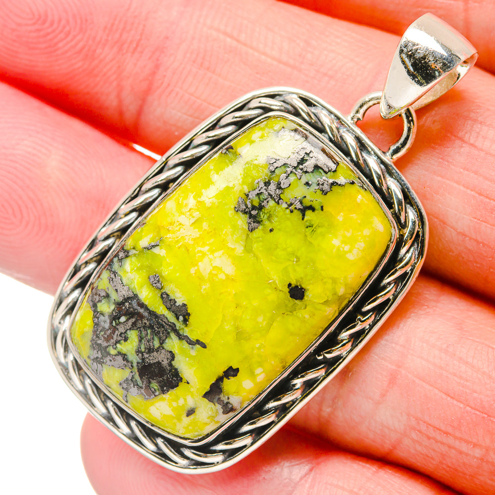 African Green Opal Pendants handcrafted by Anasilvercos - PD18346