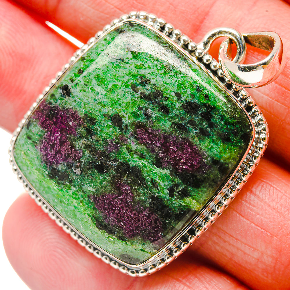 Ruby Zoisite Pendants handcrafted by Anasilvercos - PD18347