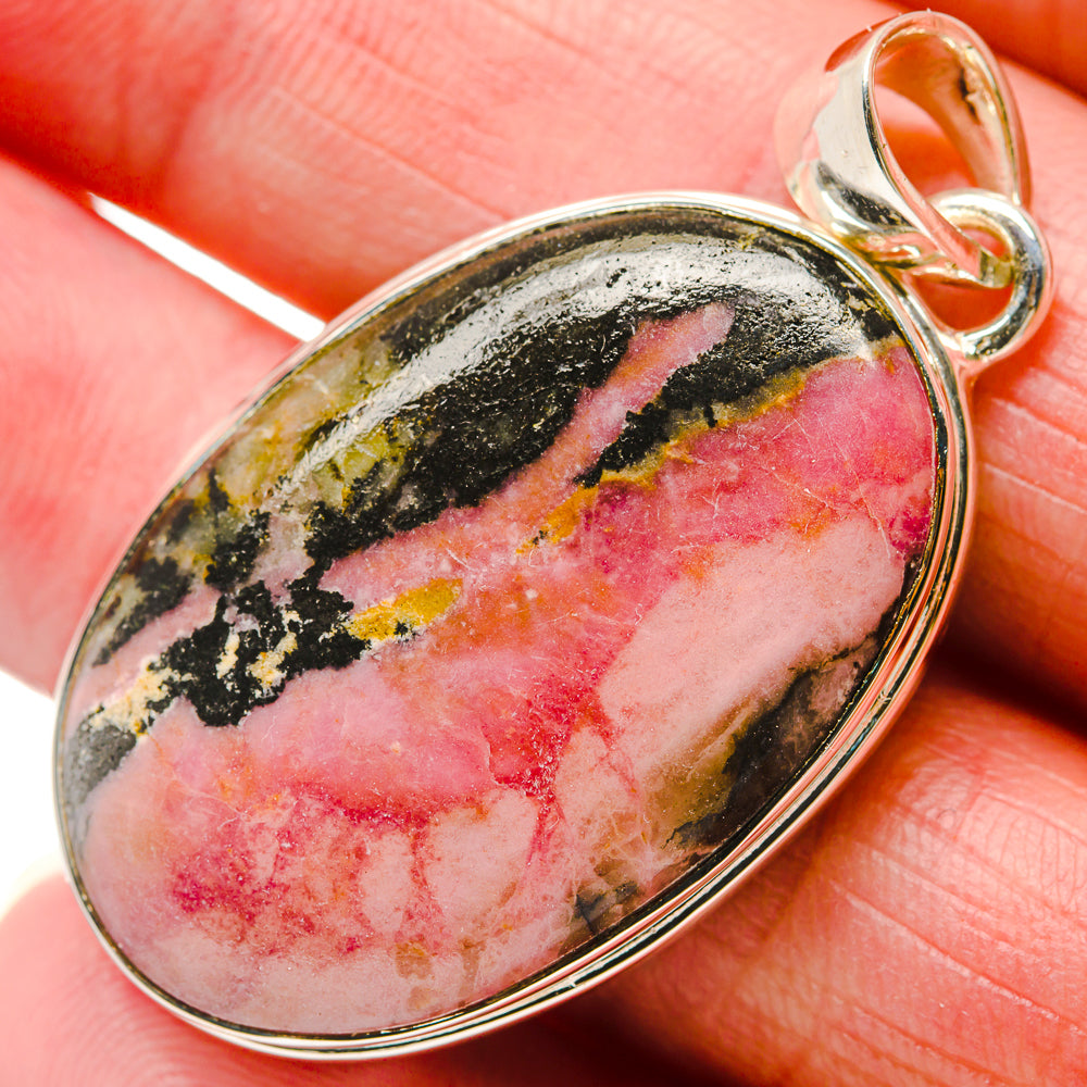 Rhodonite Pendants handcrafted by Anasilvercos - PD18352