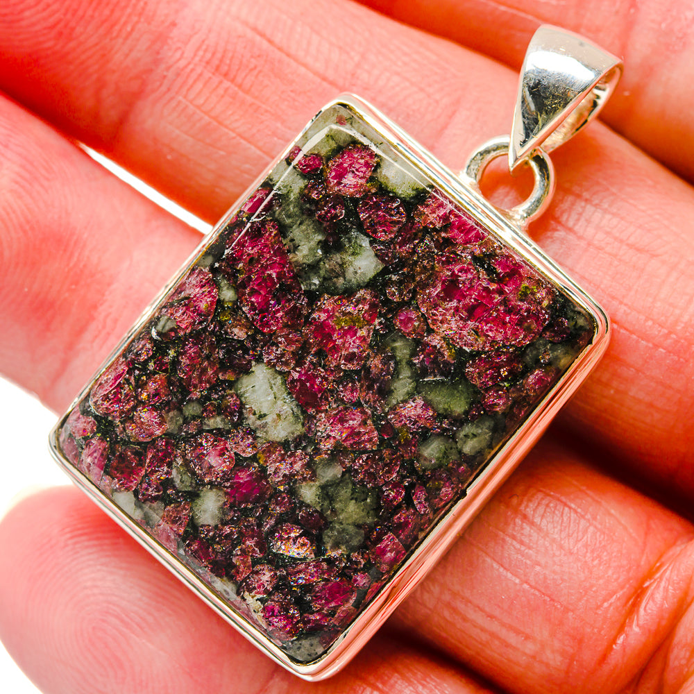 Russian Eudialyte Pendants handcrafted by Anasilvercos - PD18356