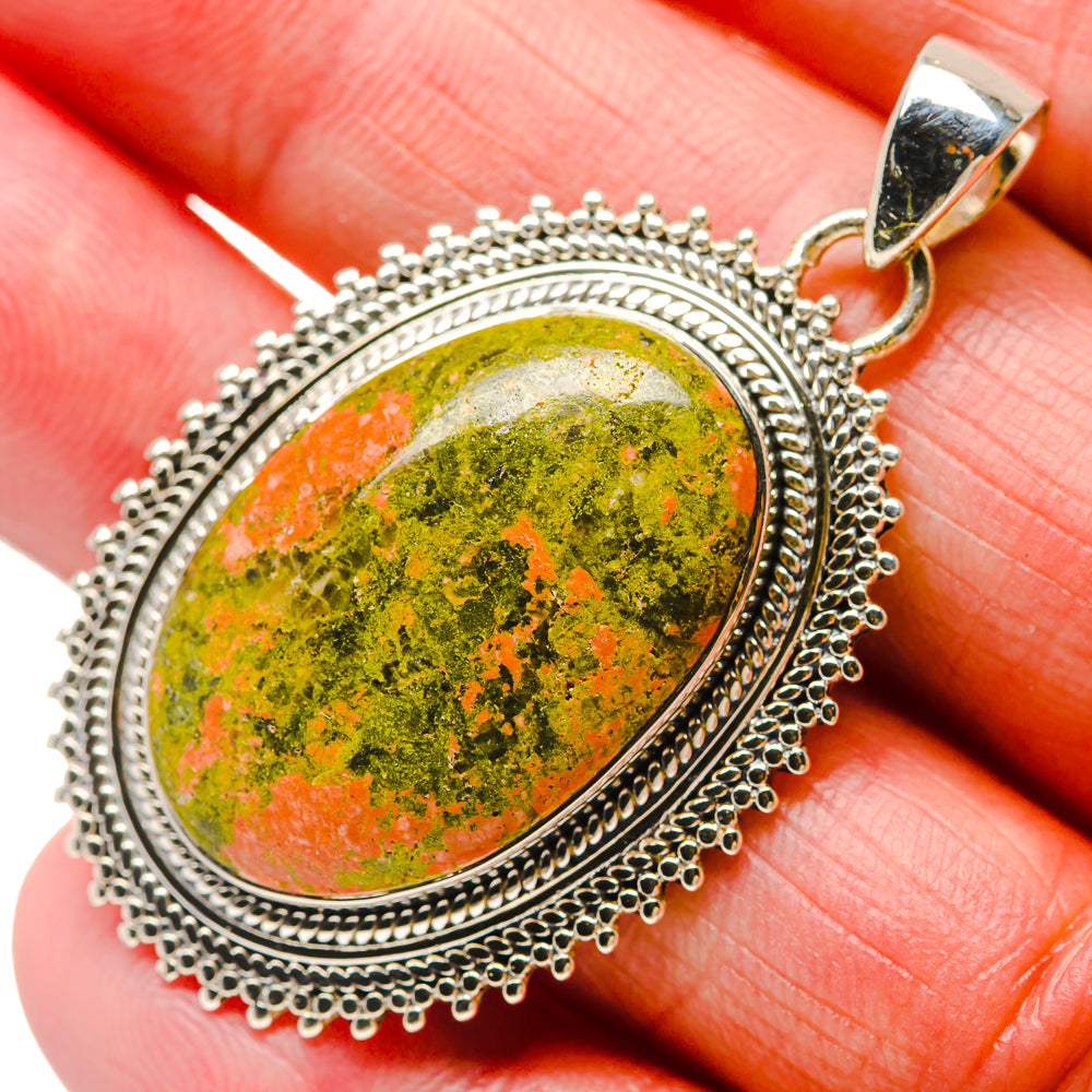 Unakite Pendants handcrafted by Anasilvercos - PD18359