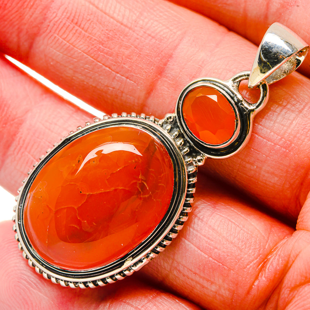 Carnelian Pendants handcrafted by Anasilvercos - PD18369