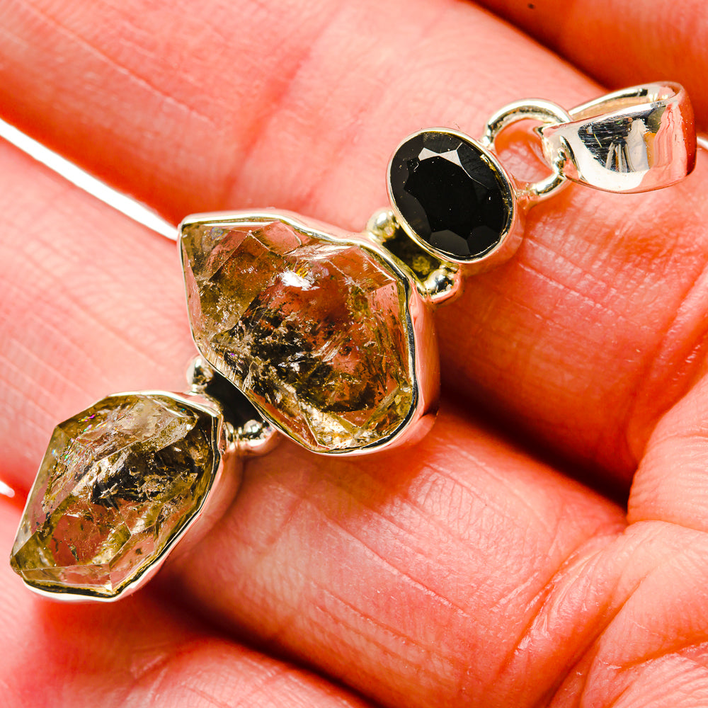 Herkimer Diamond Pendants handcrafted by Anasilvercos - PD18370