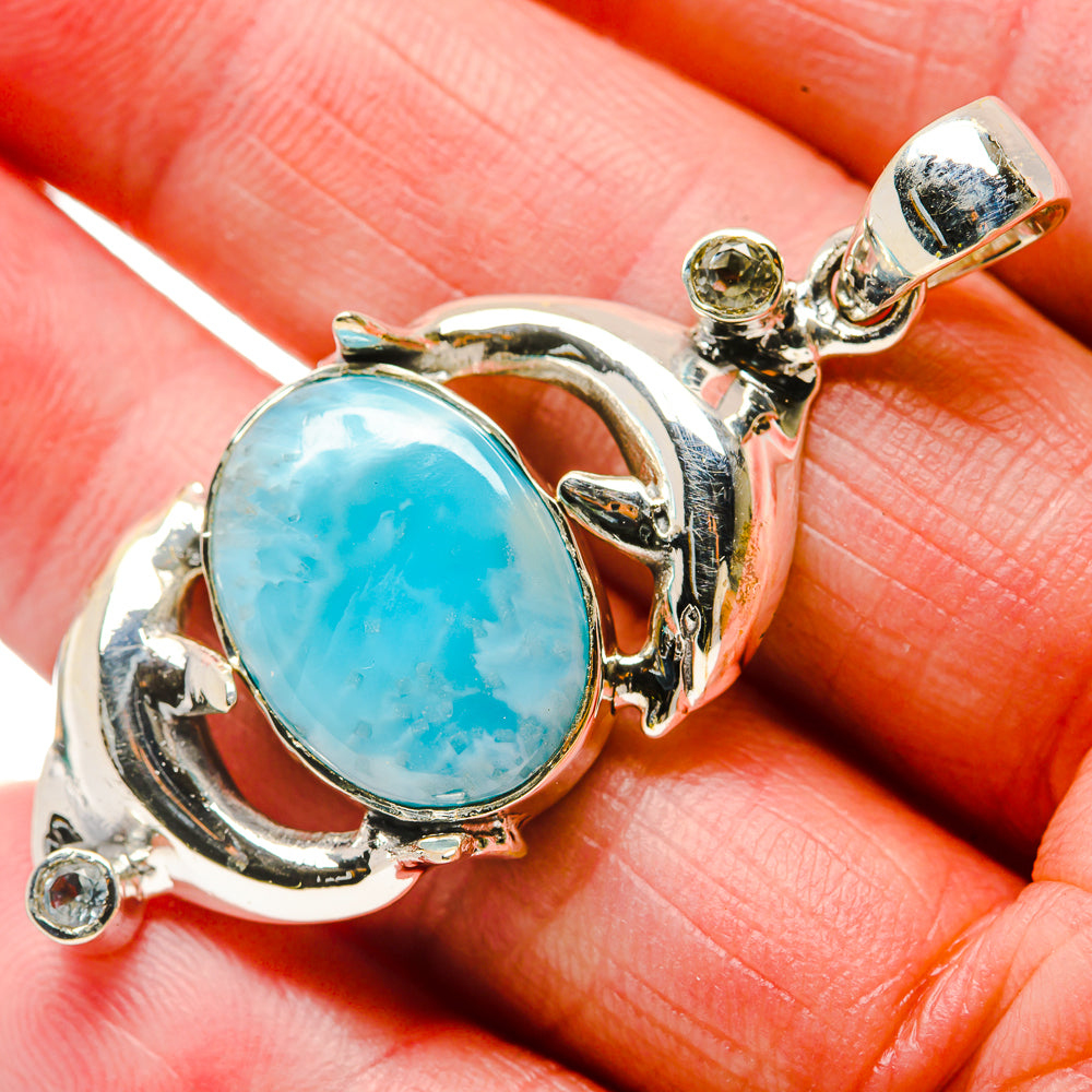 Larimar Pendants handcrafted by Anasilvercos - PD18371