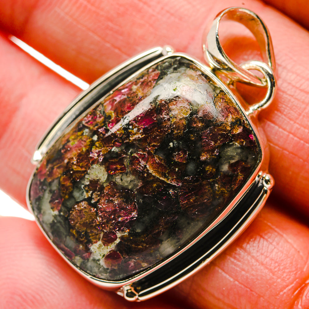 Russian Eudialyte Pendants handcrafted by Anasilvercos - PD18377