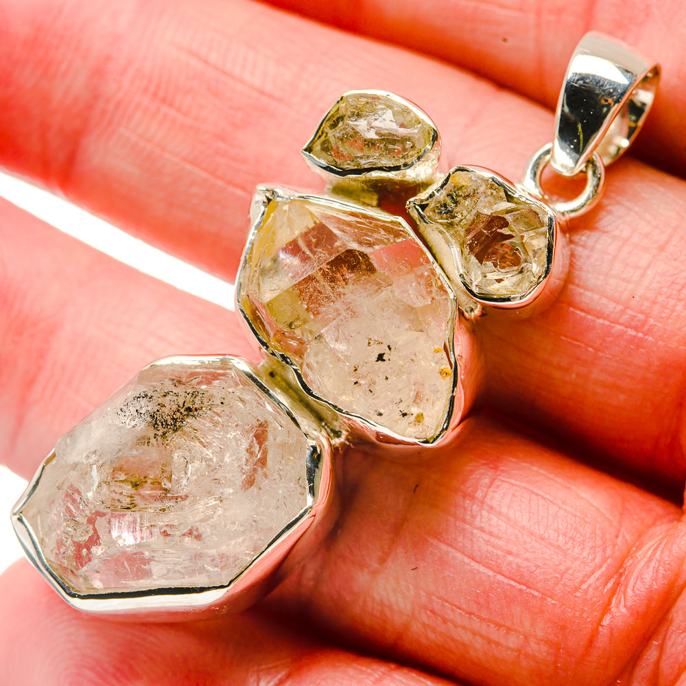 Herkimer Diamond Pendants handcrafted by Anasilvercos - PD18395