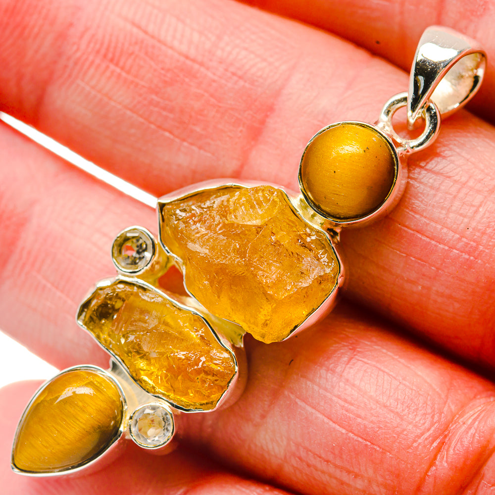 Citrine Pendants handcrafted by Anasilvercos - PD18397