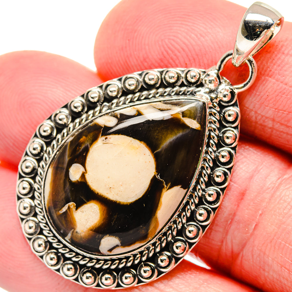 Peanut Wood Jasper Pendants handcrafted by Anasilvercos - PD18410
