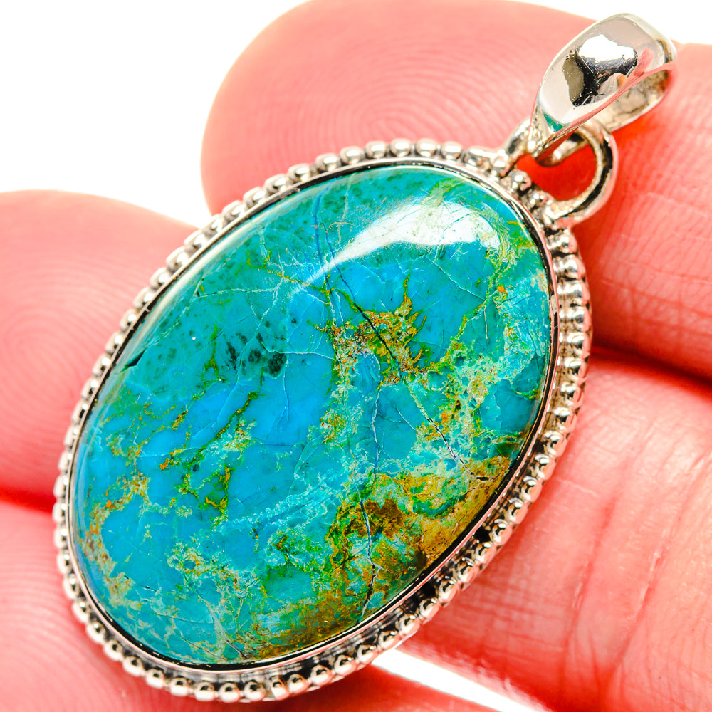 Chrysocolla Pendants handcrafted by Anasilvercos - PD18411