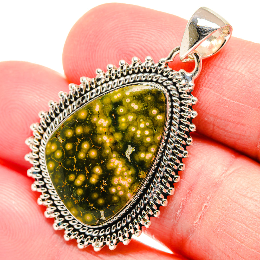 Ocean Jasper Pendants handcrafted by Anasilvercos - PD18418