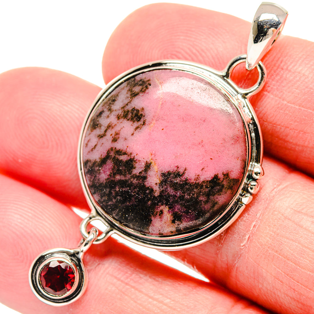 Rhodonite Pendants handcrafted by Anasilvercos - PD18422