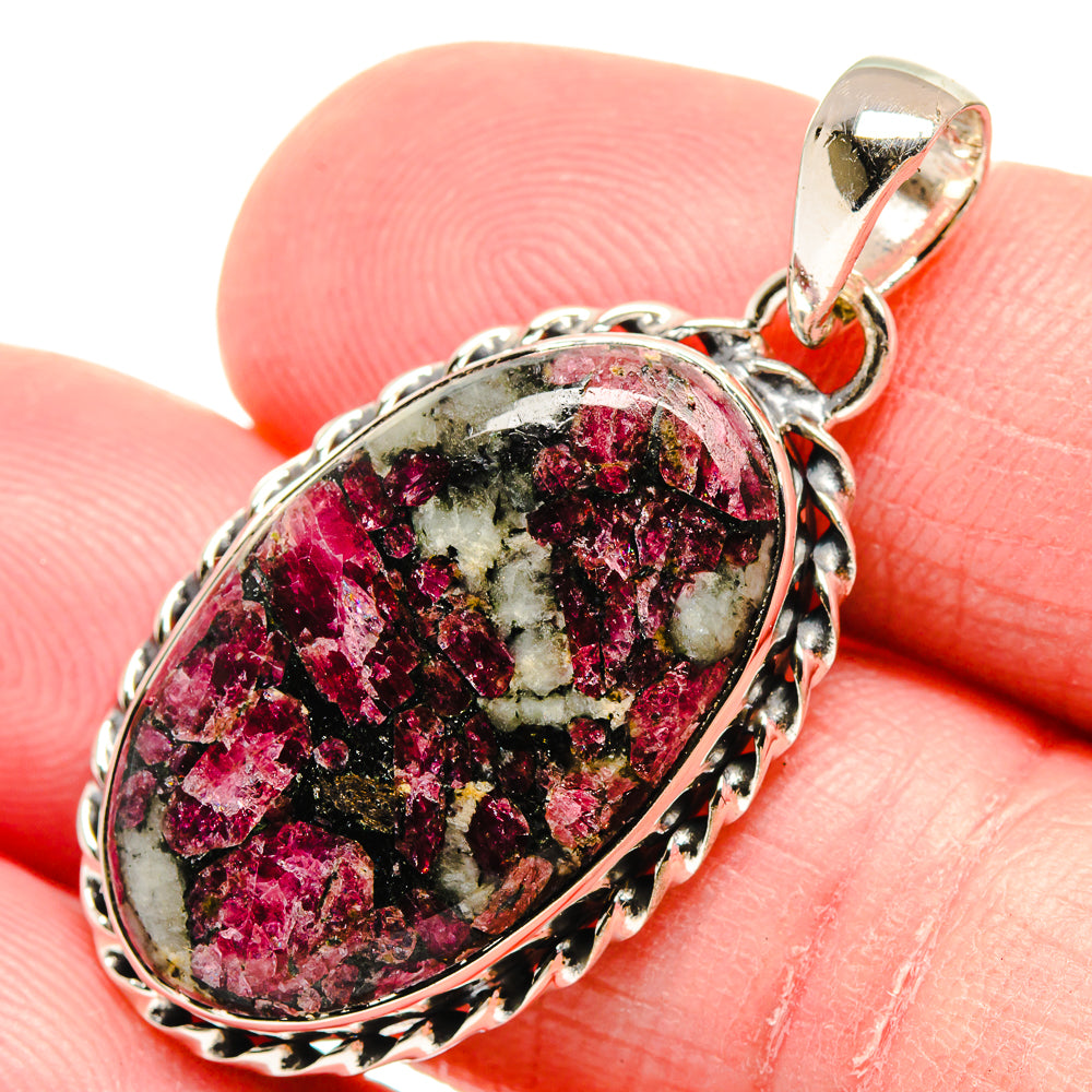 Russian Eudialyte Pendants handcrafted by Anasilvercos - PD18427