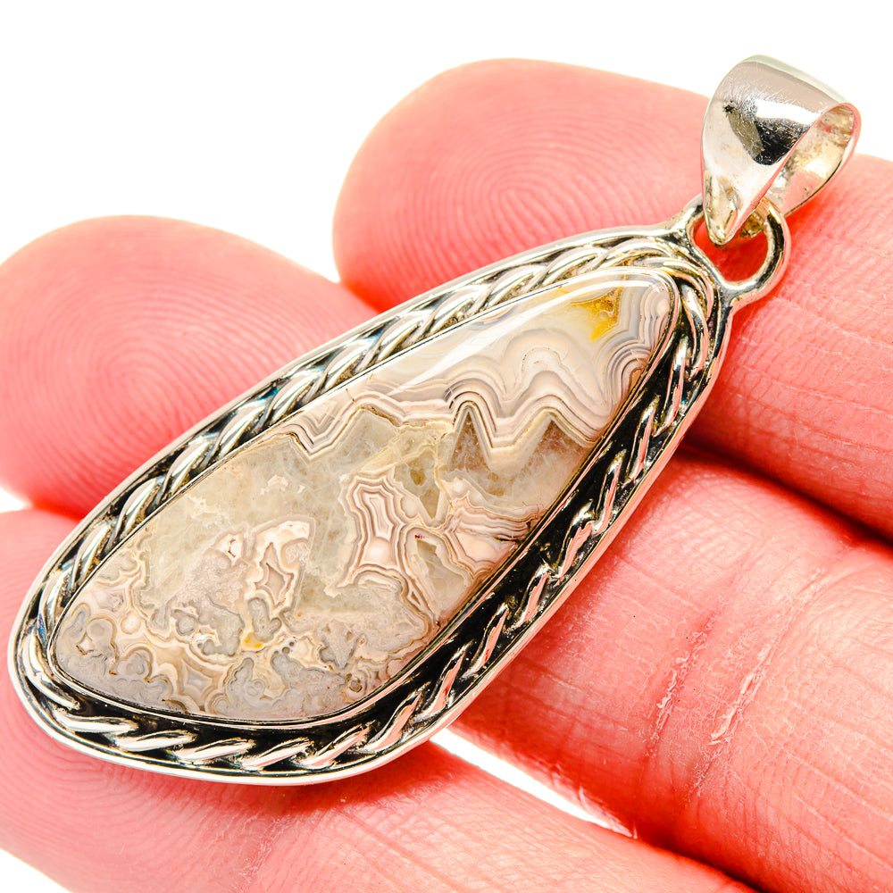 Laguna Lace Agate Pendants handcrafted by Anasilvercos - PD18436