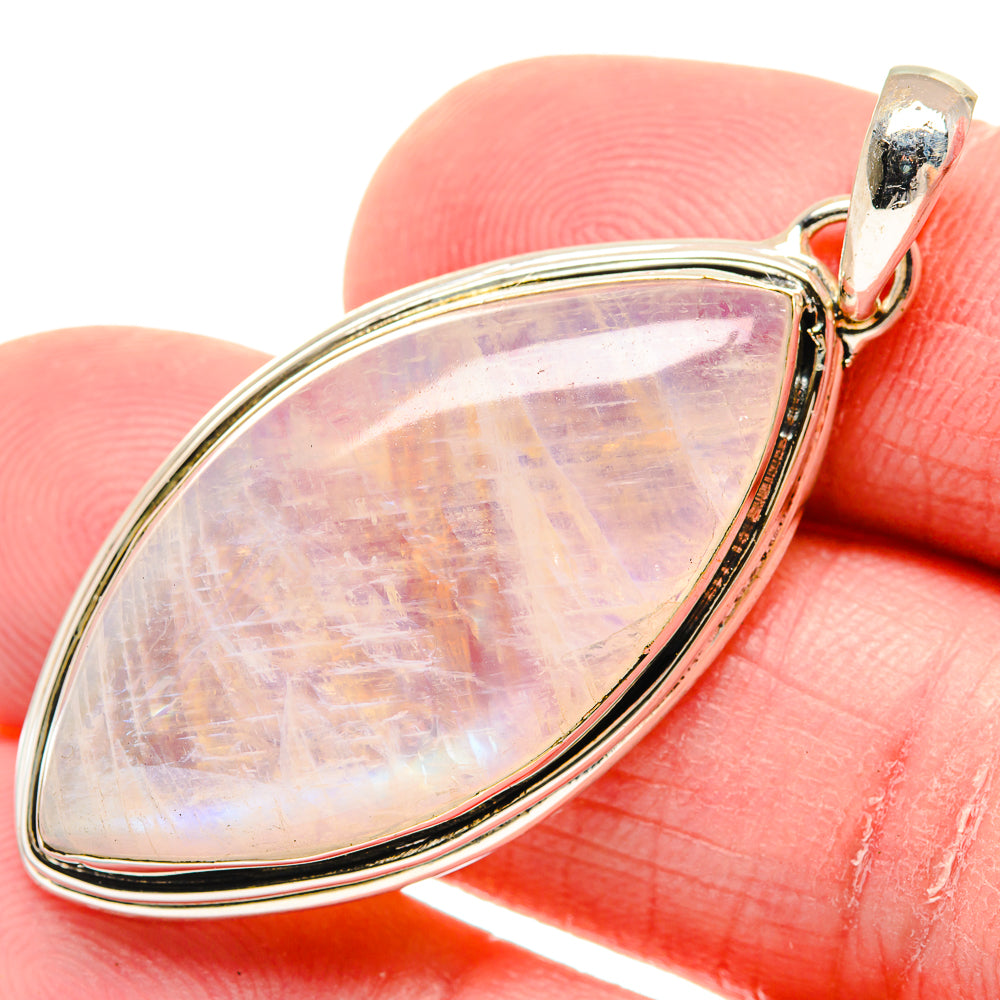 Rainbow Moonstone Pendants handcrafted by Anasilvercos - PD18437