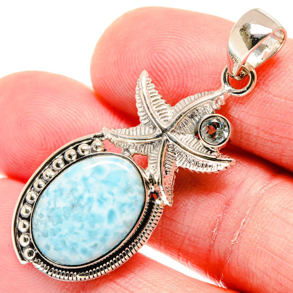 Larimar Pendants handcrafted by Anasilvercos - PD18438