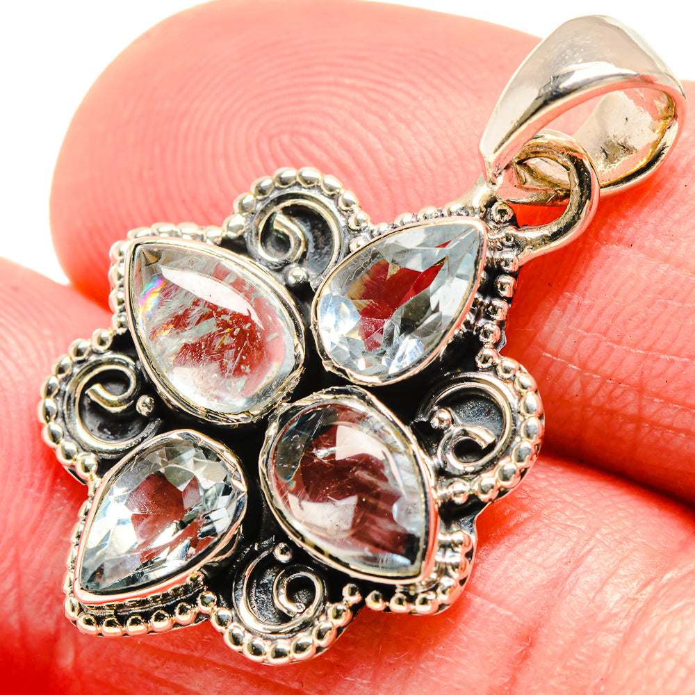 Aquamarine Pendants handcrafted by Anasilvercos - PD18456