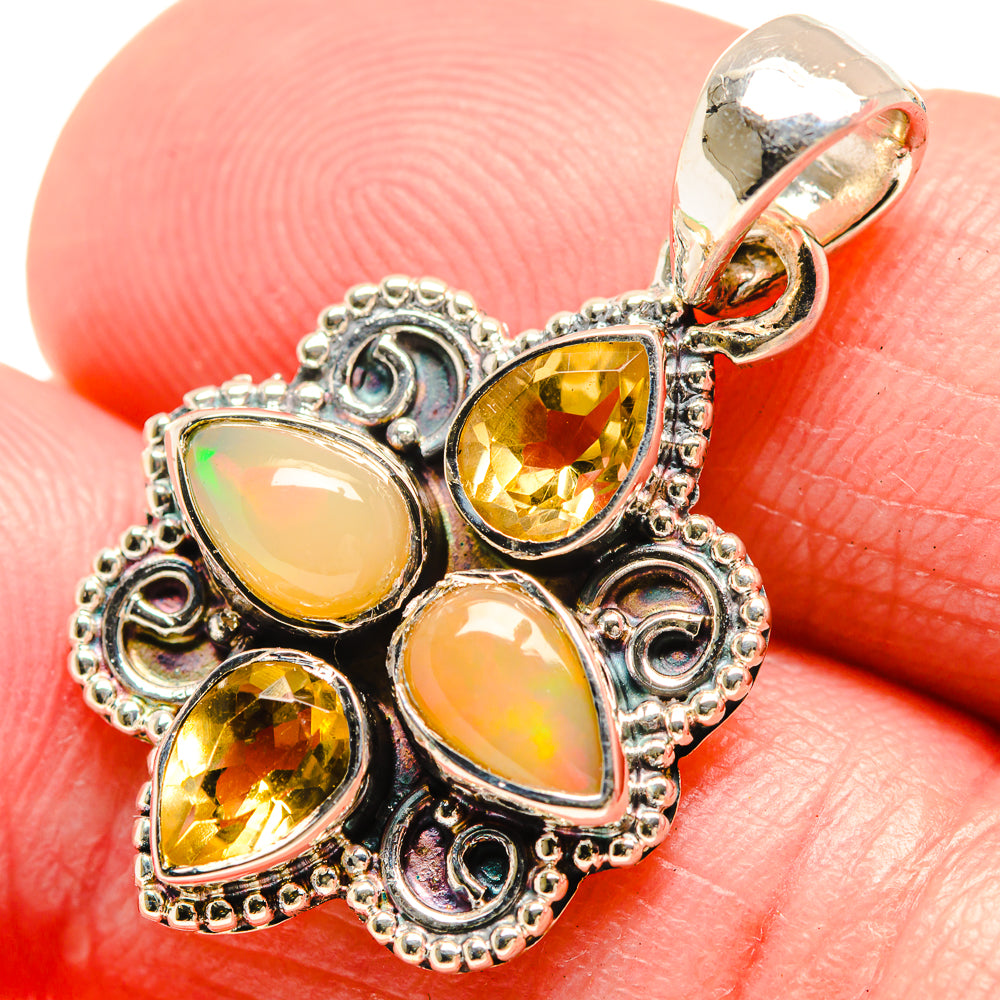 Ethiopian Opal Pendants handcrafted by Anasilvercos - PD18458