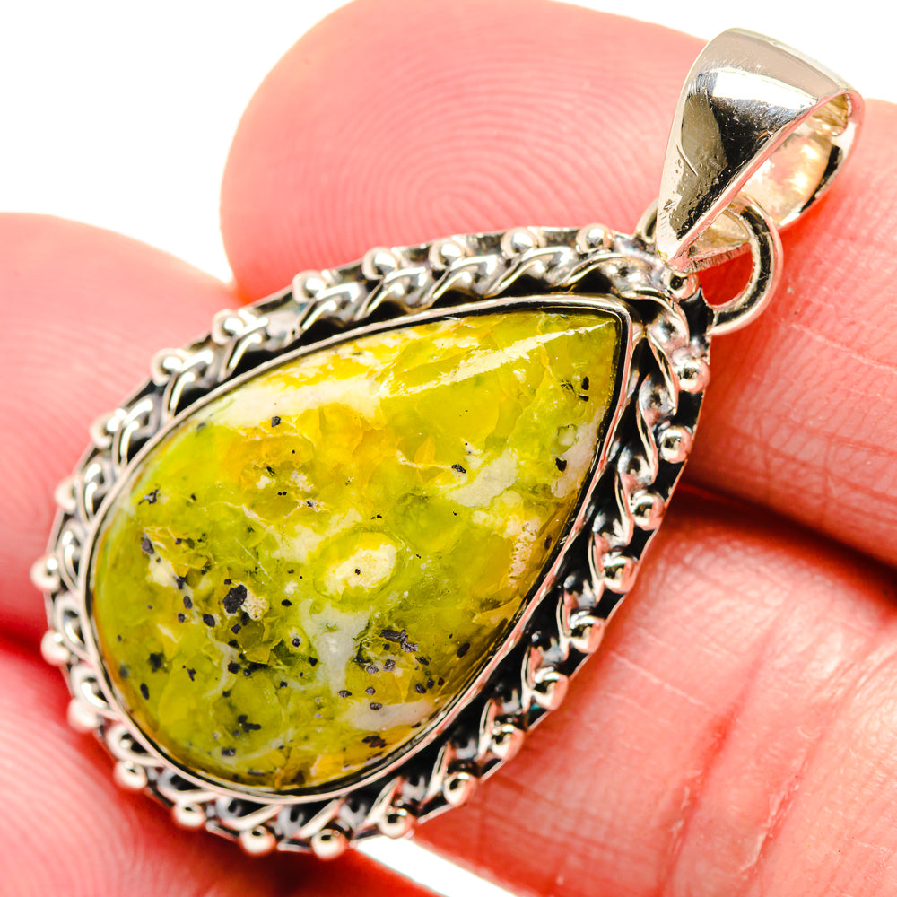 African Green Opal Pendants handcrafted by Anasilvercos - PD18461