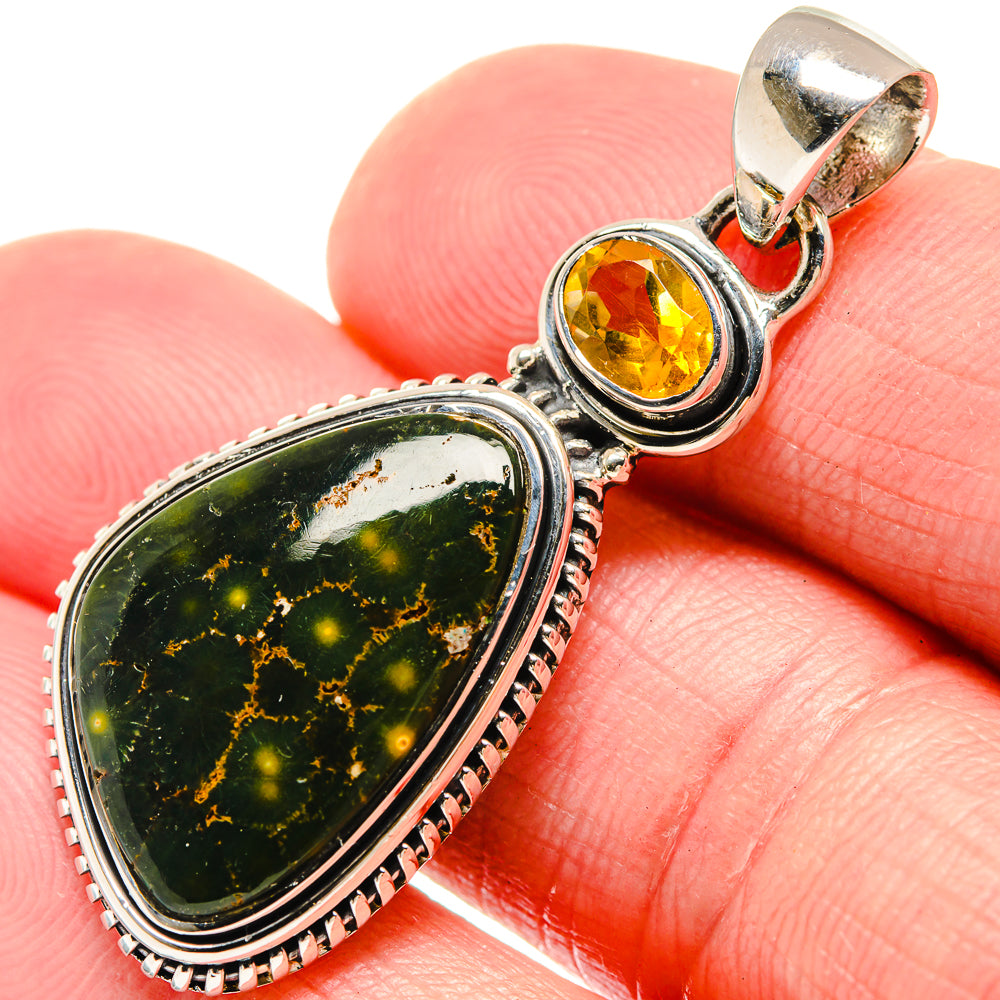 Ocean Jasper Pendants handcrafted by Anasilvercos - PD18462