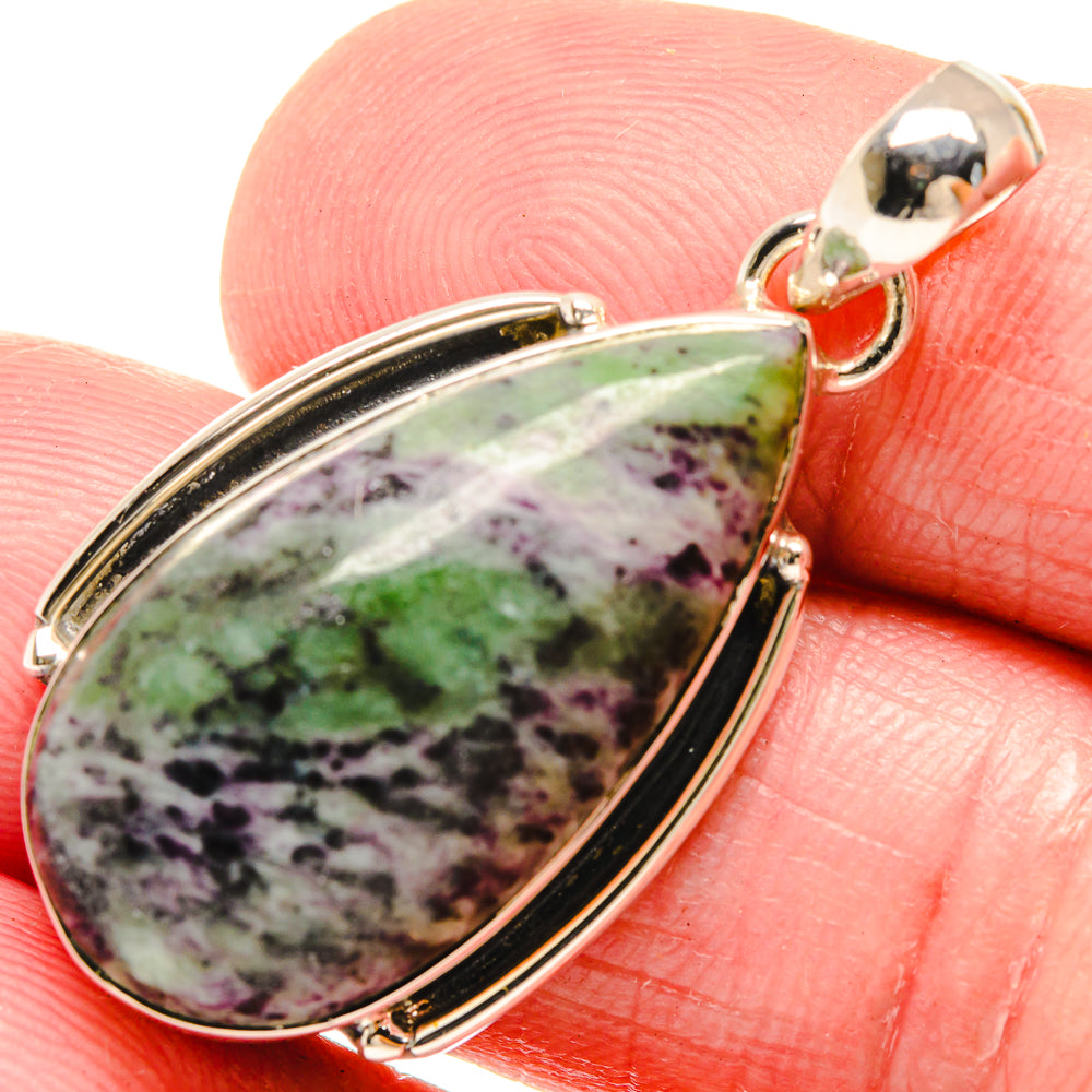 Ruby Zoisite Pendants handcrafted by Anasilvercos - PD18477