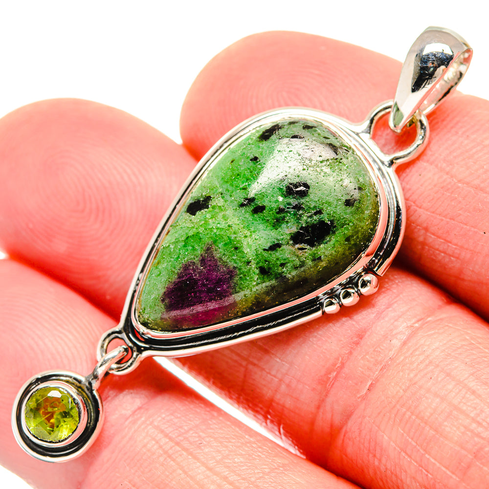 Ruby Zoisite Pendants handcrafted by Anasilvercos - PD18487