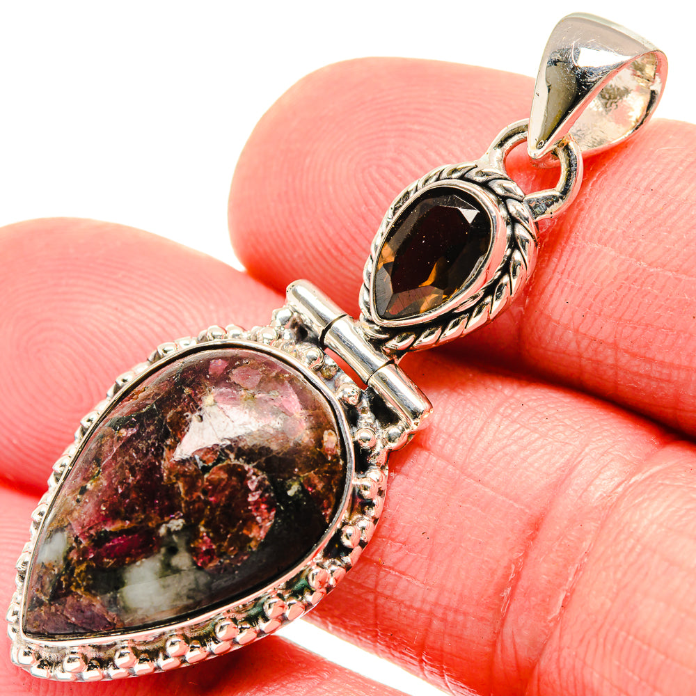 Russian Eudialyte Pendants handcrafted by Anasilvercos - PD18489