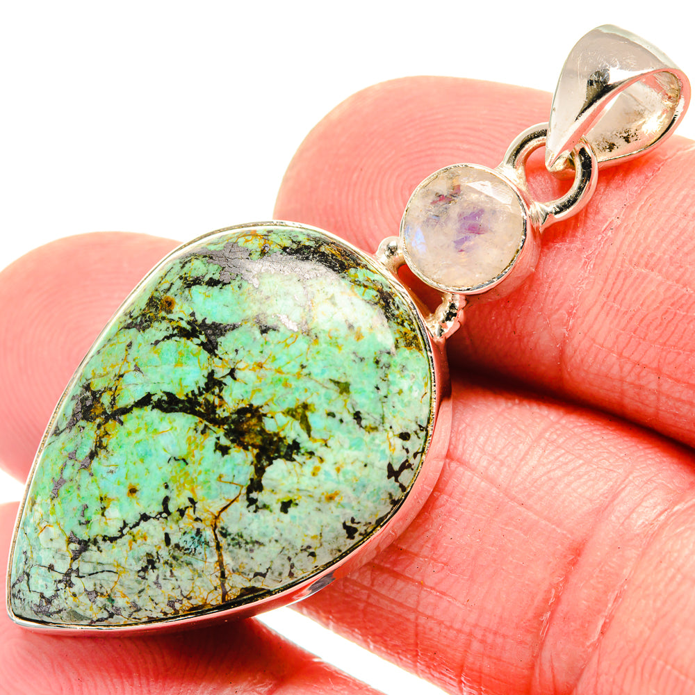 Tibetan Turquoise Pendants handcrafted by Anasilvercos - PD18499