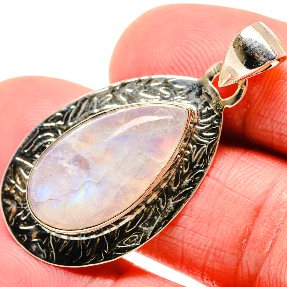 Rainbow Moonstone Pendants handcrafted by Anasilvercos - PD18500
