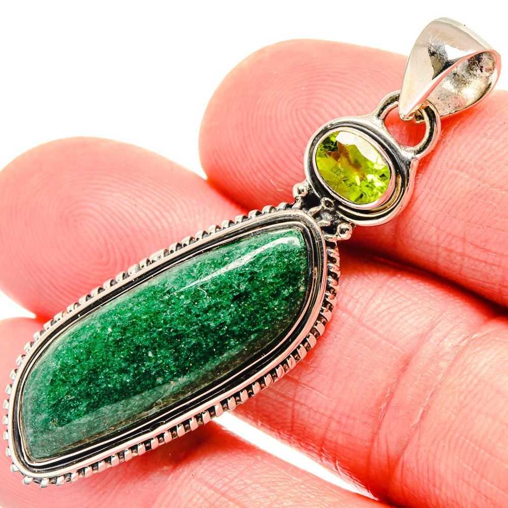Green Aventurine Pendants handcrafted by Anasilvercos - PD18502