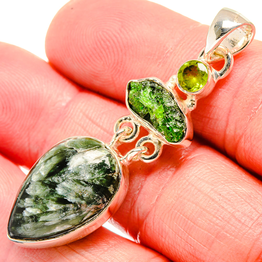 Seraphinite Pendants handcrafted by Anasilvercos - PD18514