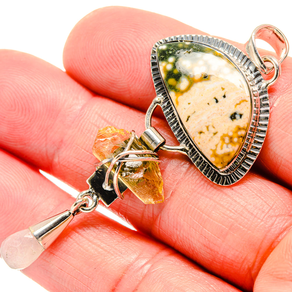 Ocean Jasper Pendants handcrafted by Anasilvercos - PD18516