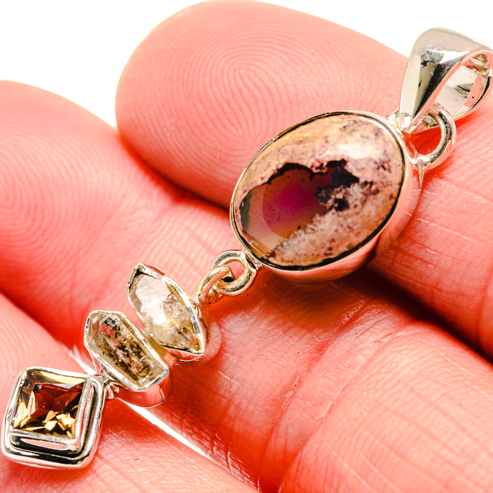 Mexican Fire Opal Pendants handcrafted by Anasilvercos - PD18519