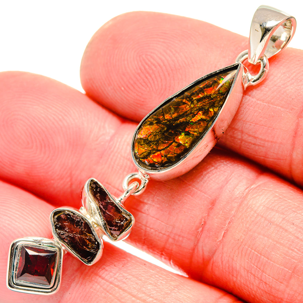 Ammolite Pendants handcrafted by Anasilvercos - PD18522