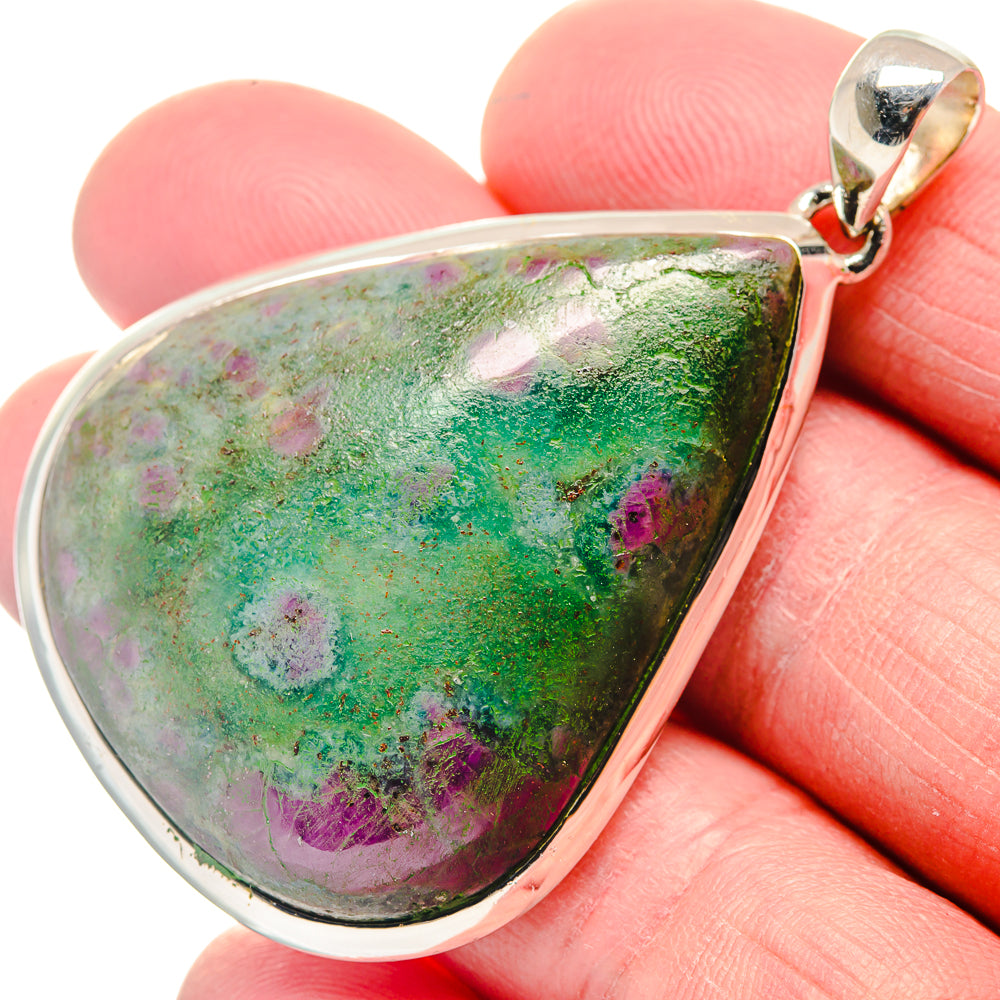 Ruby Zoisite Pendants handcrafted by Anasilvercos - PD18528